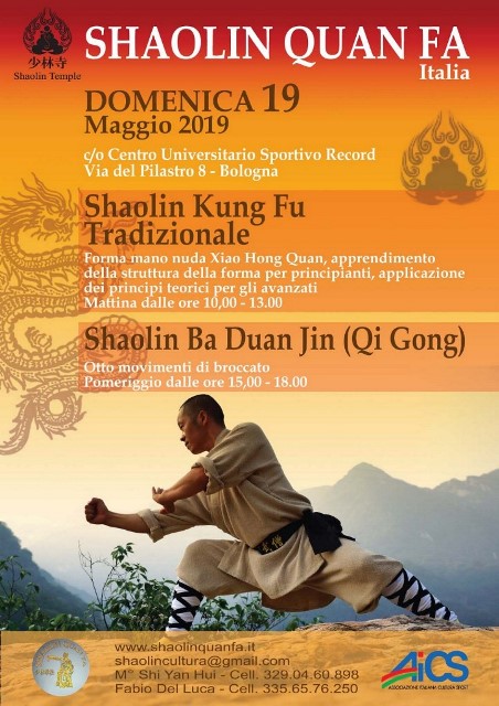 Immagine dell’evento Stage Qi Gong e Kung Fu con il M° Shi Yan Hui a Bologna 19 Maggio 2019