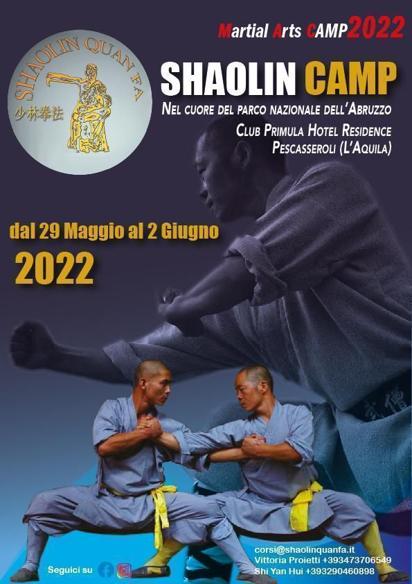 Immagine dell’evento Campus Shaolin Ba Duan Jin e Xiao Hong Quan 2022 a Pescasseroli