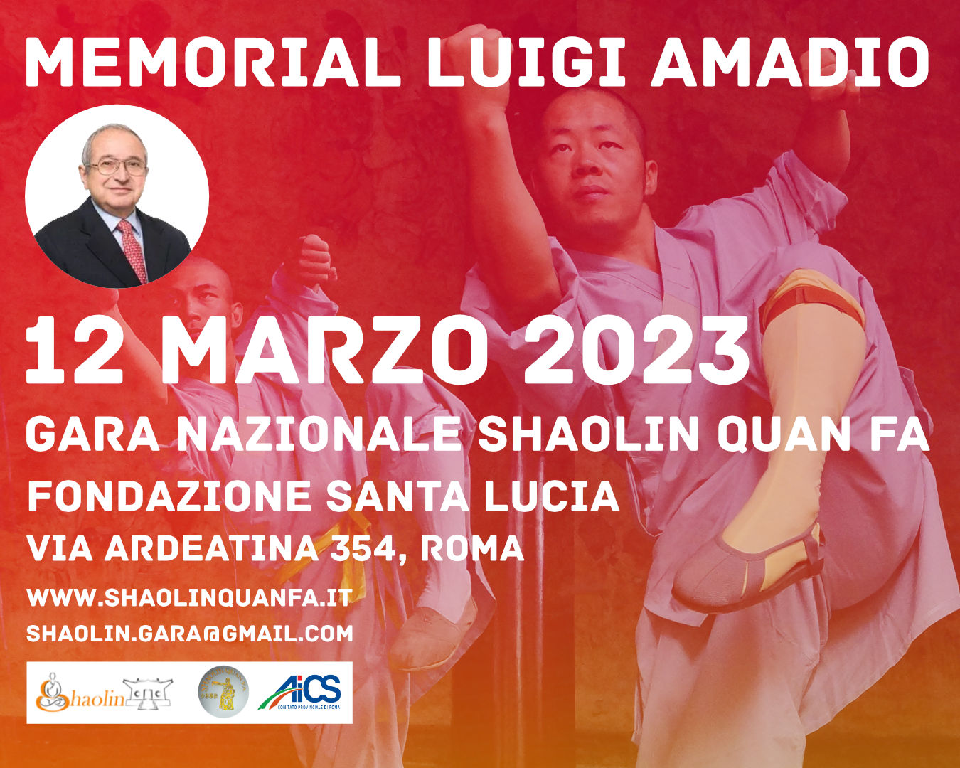 Rimandato – III° Memorial Luigi Amadio – Coppa Shaolin Quan Fa Italia Open AICS