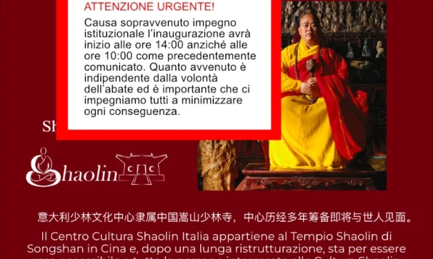 Inaugurazione Centro Cultura Shaolin Italia
