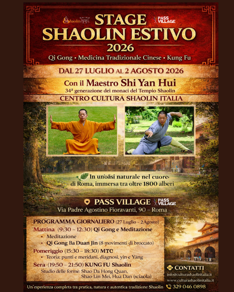 Immagine dell’evento Stage Shaolin 2026