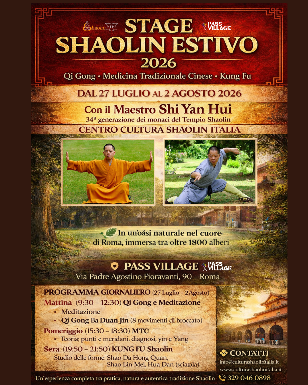 Stage Shaolin 2026