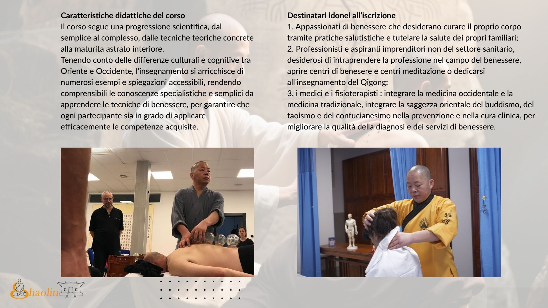Scheda sulle caratteristiche didattiche e sui destinatari del corso MTC