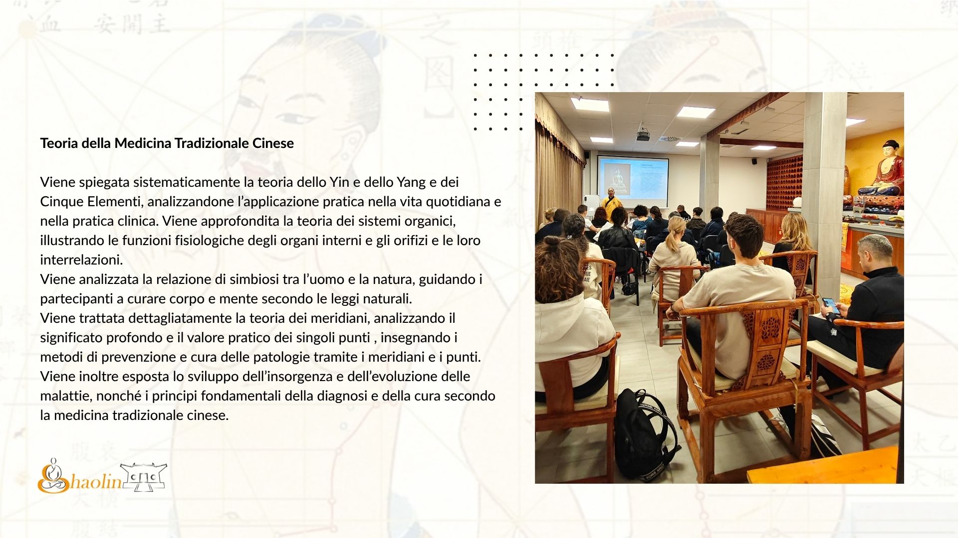 Scheda del corso dedicata alla teoria della Medicina Tradizionale Cinese